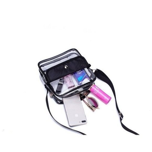 Amazon.com: MHCNLL Clear Crossbody Bag Stadium Approved  Large Size 11inch See through Clear Crossbody Bag